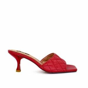 NEW EXE women's quilted slide mule in red